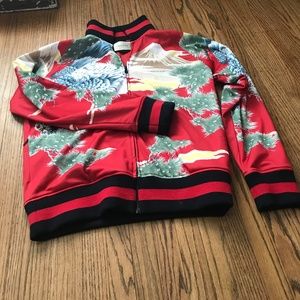 Men's Gucci Silk Tropical Bomber Jacket